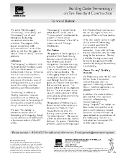 Fire Resistance Construction Technical Bulletin
