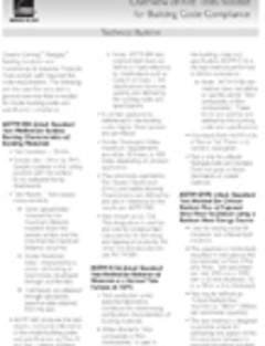 Overview of Fire Tests Needed for Building Code Compliance Technical Bulletin