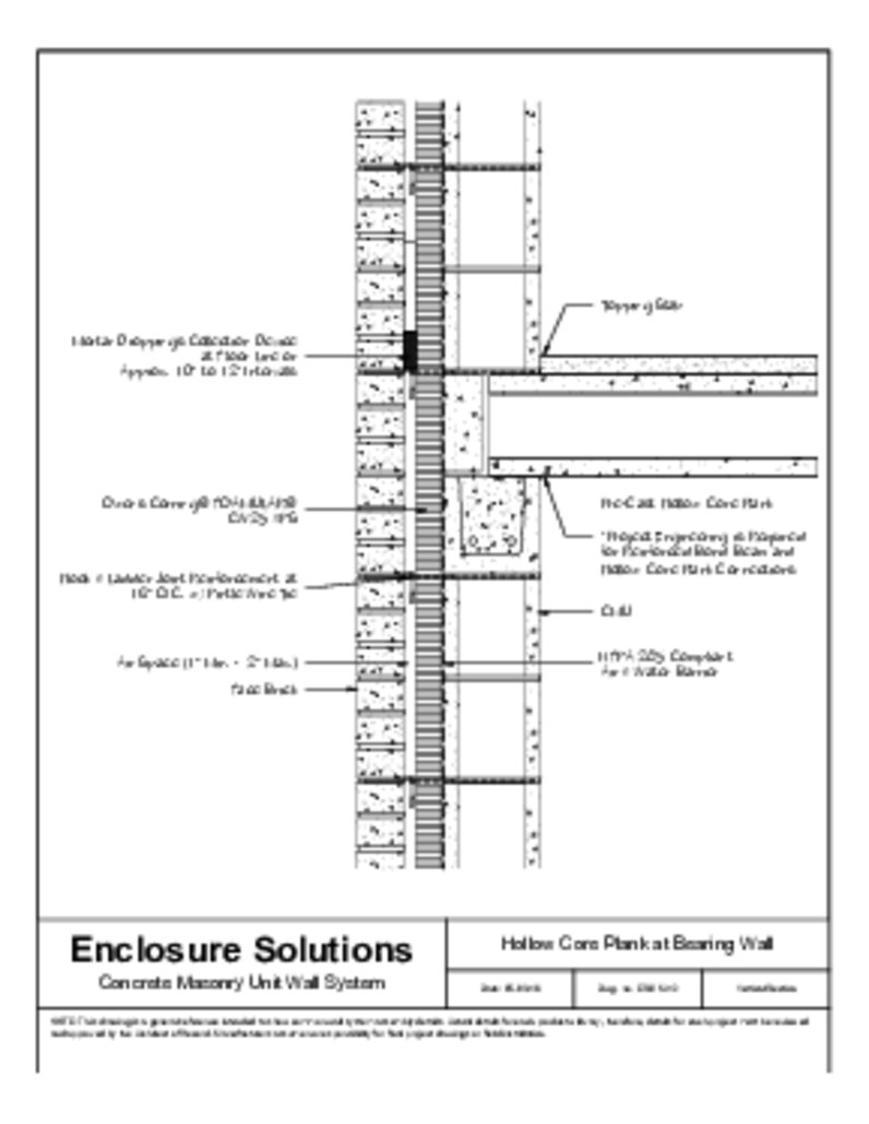 FOAMULAR® 250 XPS CI Wall Hollow Core Plank Bearing at Bearing Wall