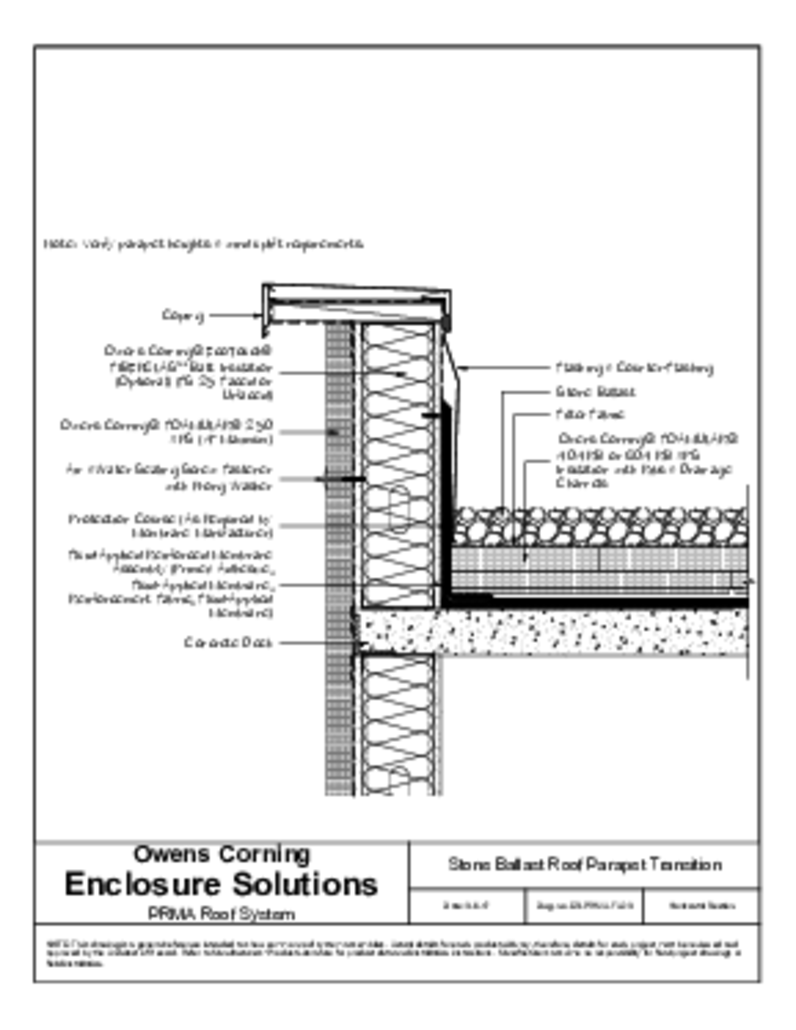 PRMA Paver Roof Parapet Transition
