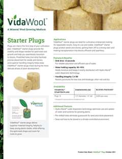 VidaWool Plugs Product Data Sheet