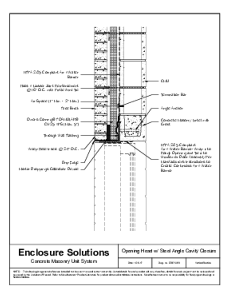 Header Masonry Veneer Details