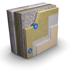 Uusi eristerappaus vanhan hyväkuntoisen betonisandwich-julkisivun päälle