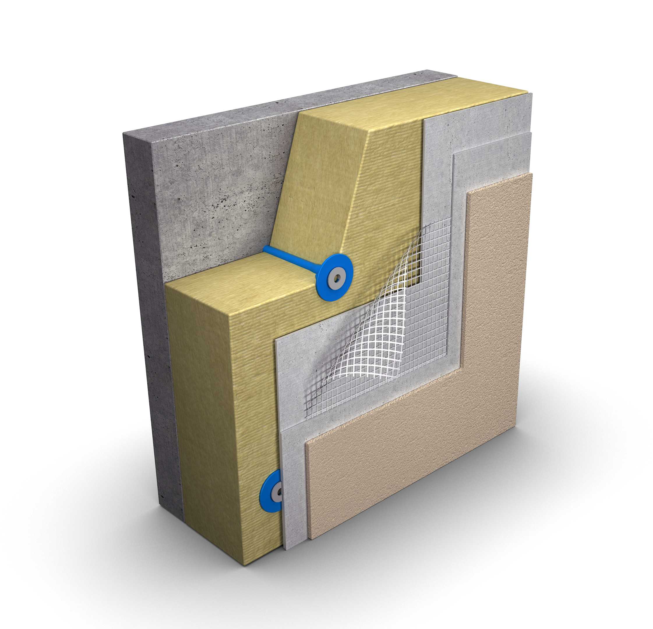 Ohut rappaus PAROC levyeristeen päälle kuva