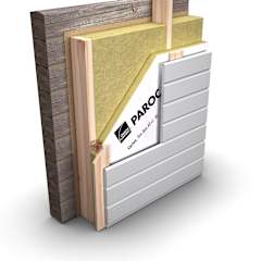 palkseina lõige, millel on näha PAROC kivivillast soojusisolatsioonikiht