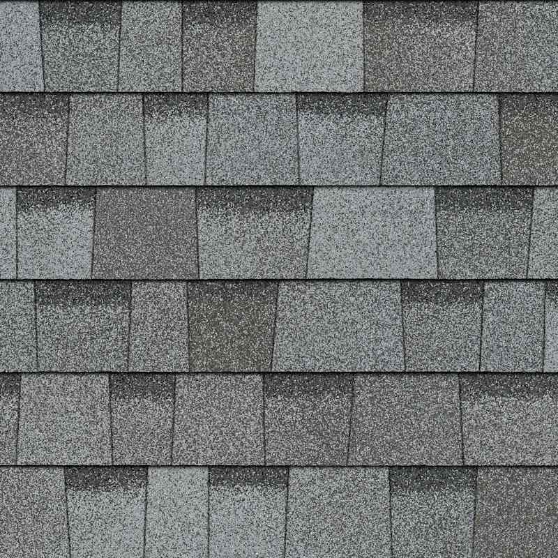 Owens Corning TruDefinition® Duration® Quarry Gray shingle color reference