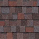 TruDefinition® Duration® Designer® Merlot shingles have an overall color of a deep red that is achieved by a mix of red, purple-gray, and black granules.