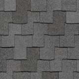 Las tejas Woodmoor Mountainside tienen un color generalizado gris medio que se logra al mezclar gránulos gris claro y gris oscuro.
