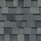 TruDefinition Duration FLEX  Estate Gray shingles have an overall color of medium gray that is achieved by a mix of light, medium, and dark greenish gray granules.