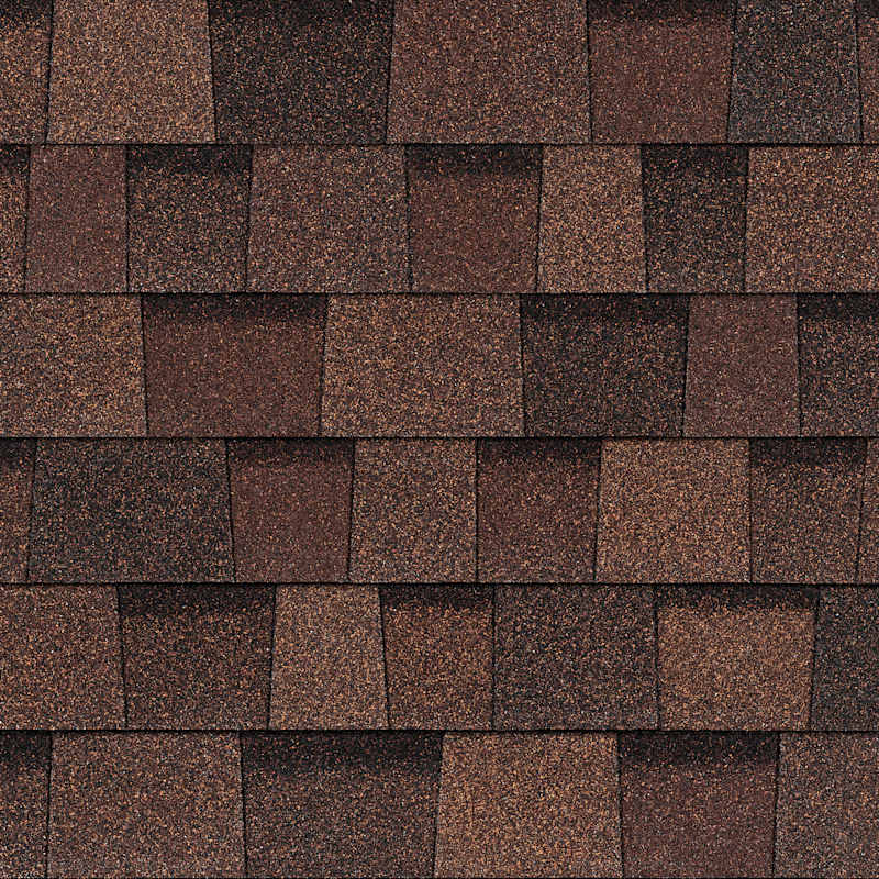 Owens Corning TruDefinition® Duration® Brownwood shingle color reference