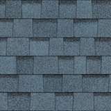 TruDefinition® Duration® Harbor Blue shingles have an overall color of blue that is achieved by a mix of light blue, dark blue, and black granules.