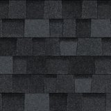 TruDefinition® Oakridge® Onyx Black shingles have an overall color of black that is achieved by a mix of dark gray and black granules.