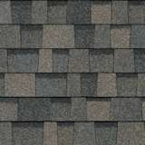 TruDefinition® Oakridge® Peppercorn shingles have an overall color of tan that is achieved by a mix of dark gray, tan, brown and light gray granules.