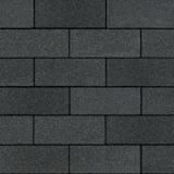 Las tejas Supreme® Onyx Black tienen un color generalizado negro que se logra al mezclar gránulos de color negro y gris oscuro.