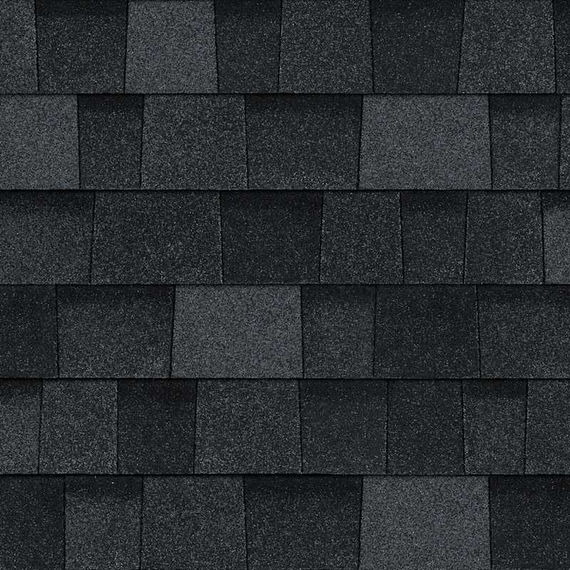 Owens Corning TruDefinition® Duration® Onyx Black shingle color reference