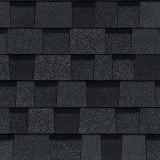 TruDefinition® Oakridge® Twilight Black shingles have an overall color of black that is achieved by a mix of black and dark gray granules.
