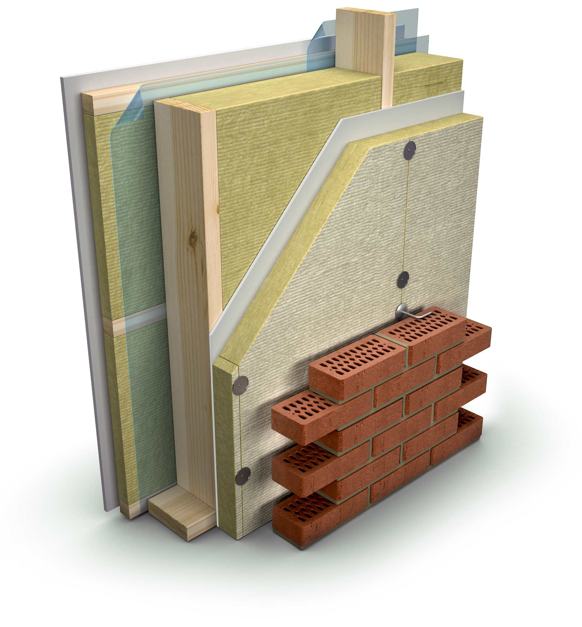 Trekonstruksjon med teglsteinsfasade