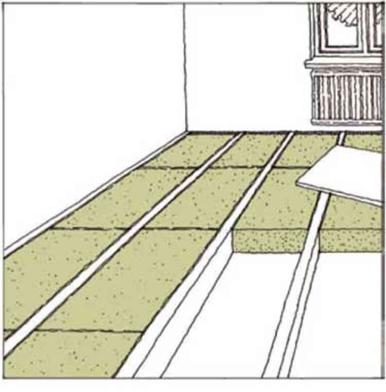 en illustration af monteret isolering