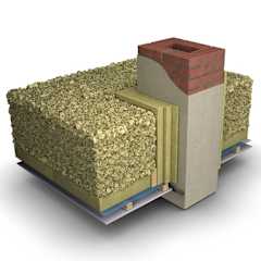 Palotestattu eristysratkaisu tiilipiippuun.