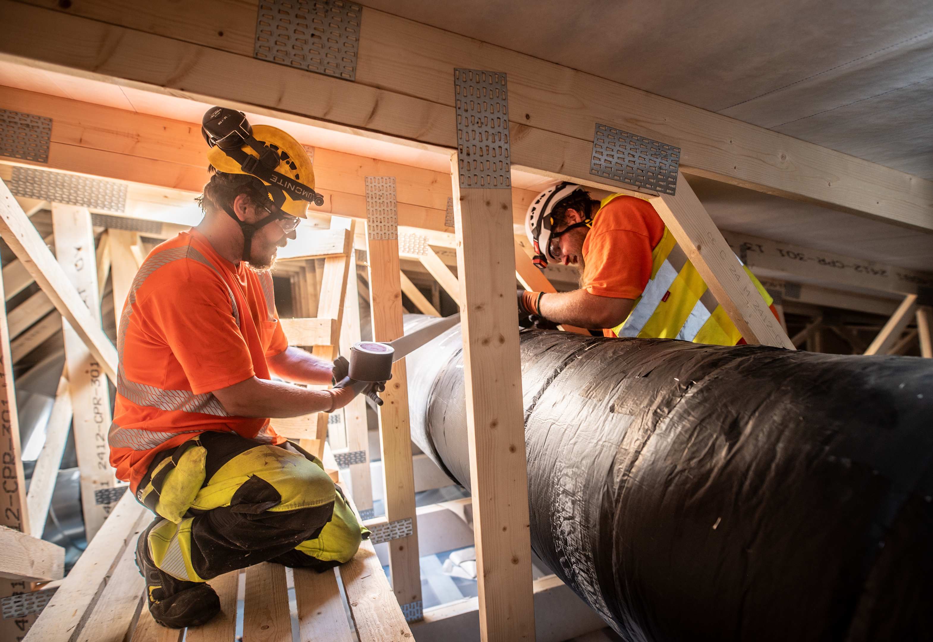 Ventilation insulation fire protection and condensation prevenetion