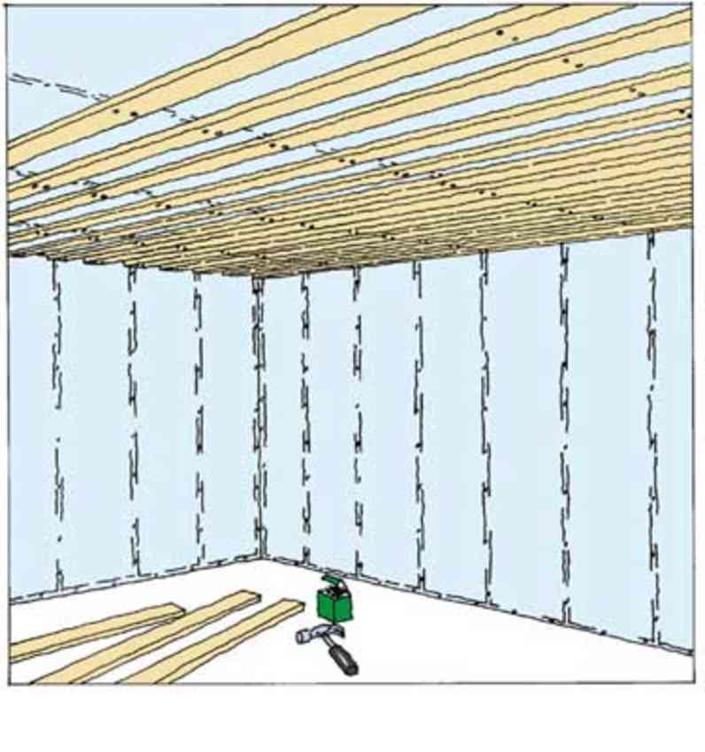 En illustration af rammer i loftet