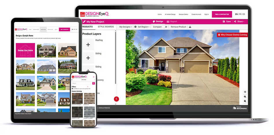 Design EyeQ displayed on laptop, tablet, and mobile devices