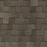 Las tejas Woodmoor Sycamore tienen un color generalizado marrón grisáceo verdoso que se logra al mezclar varios gránulos de color verde, marrón y gris.