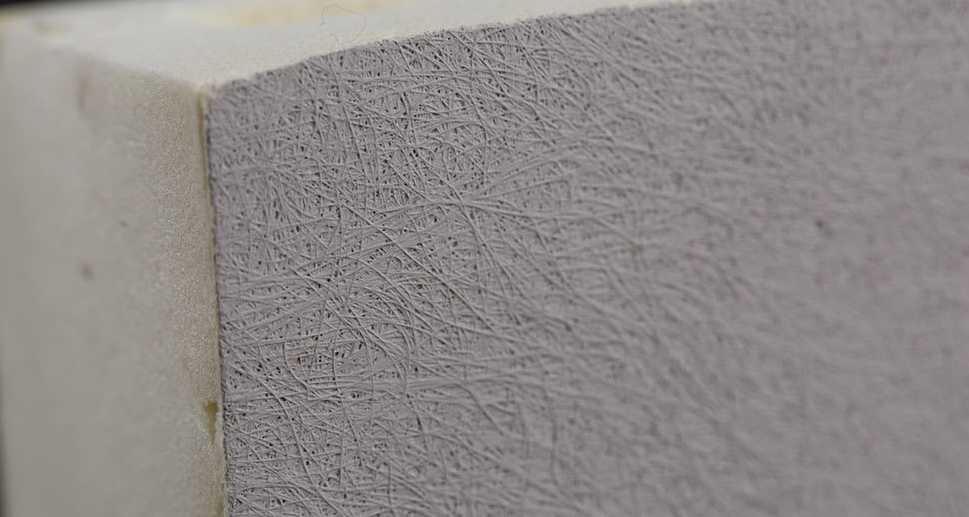 Close-up of an insulated roof panel.