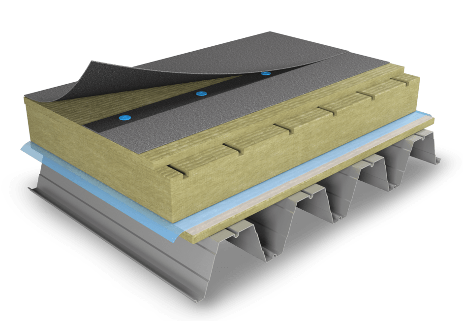 Lösning för ventilerade tak med PAROC spårad skiva