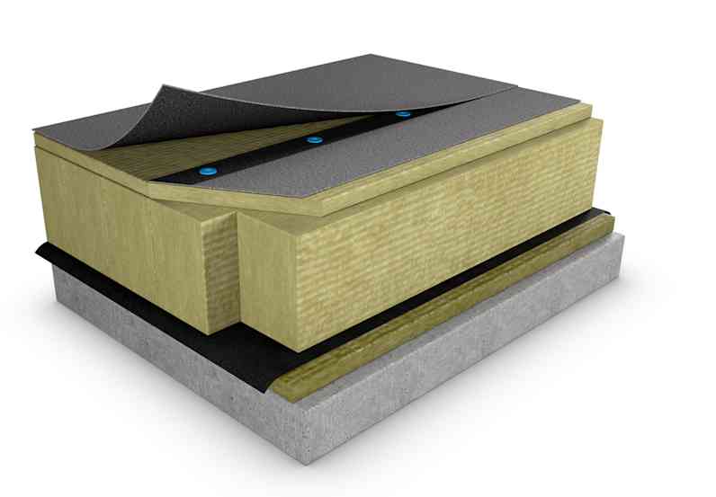 tilläggsisolering av låglutande tak lösning med PAROC lameller