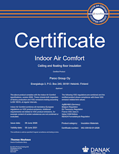 Indoor Air Comfort sertifikaatti