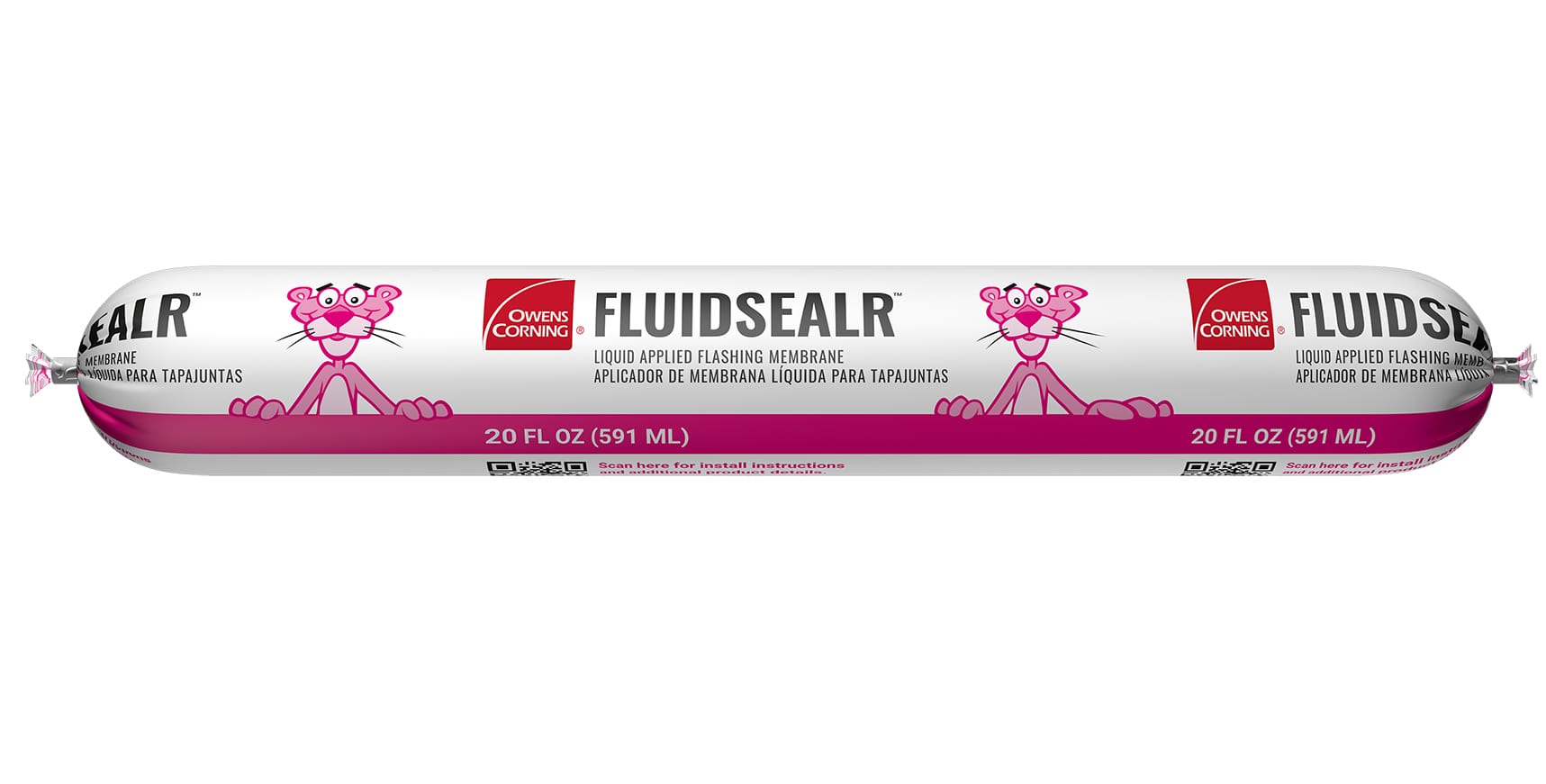 Owens Corning® FluidSealR™ is a single component silyl terminated polymer (STPe) elastomeric sealant accessory as part of the Owens Corning® FOAMULAR® NGX® or Natural Polymers Natural-Therm pro air and weather barrier systems.
