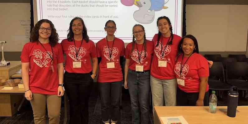 Photo of OC volunteers at STEM Goes Red