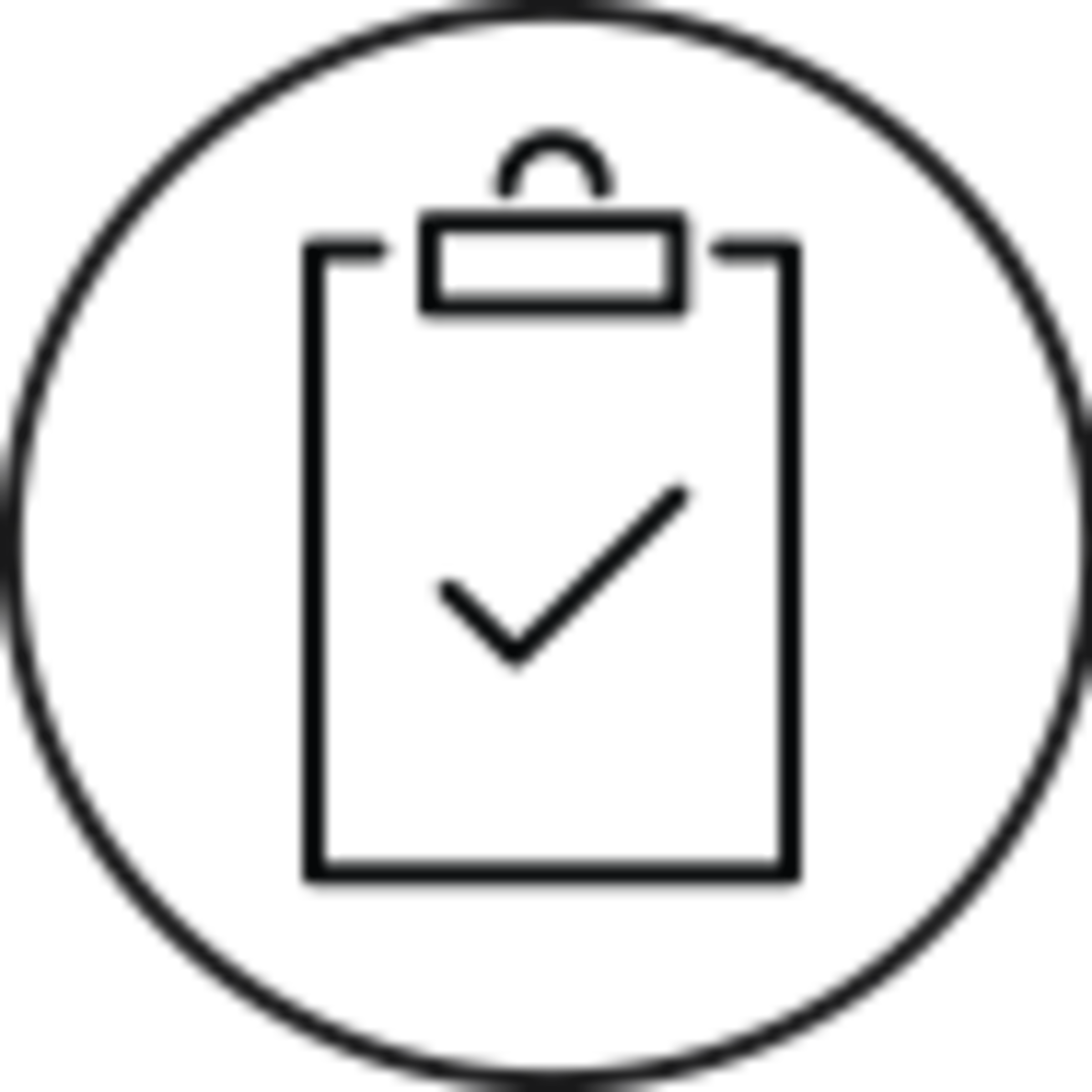 Icon of a clipboard with a checkmark