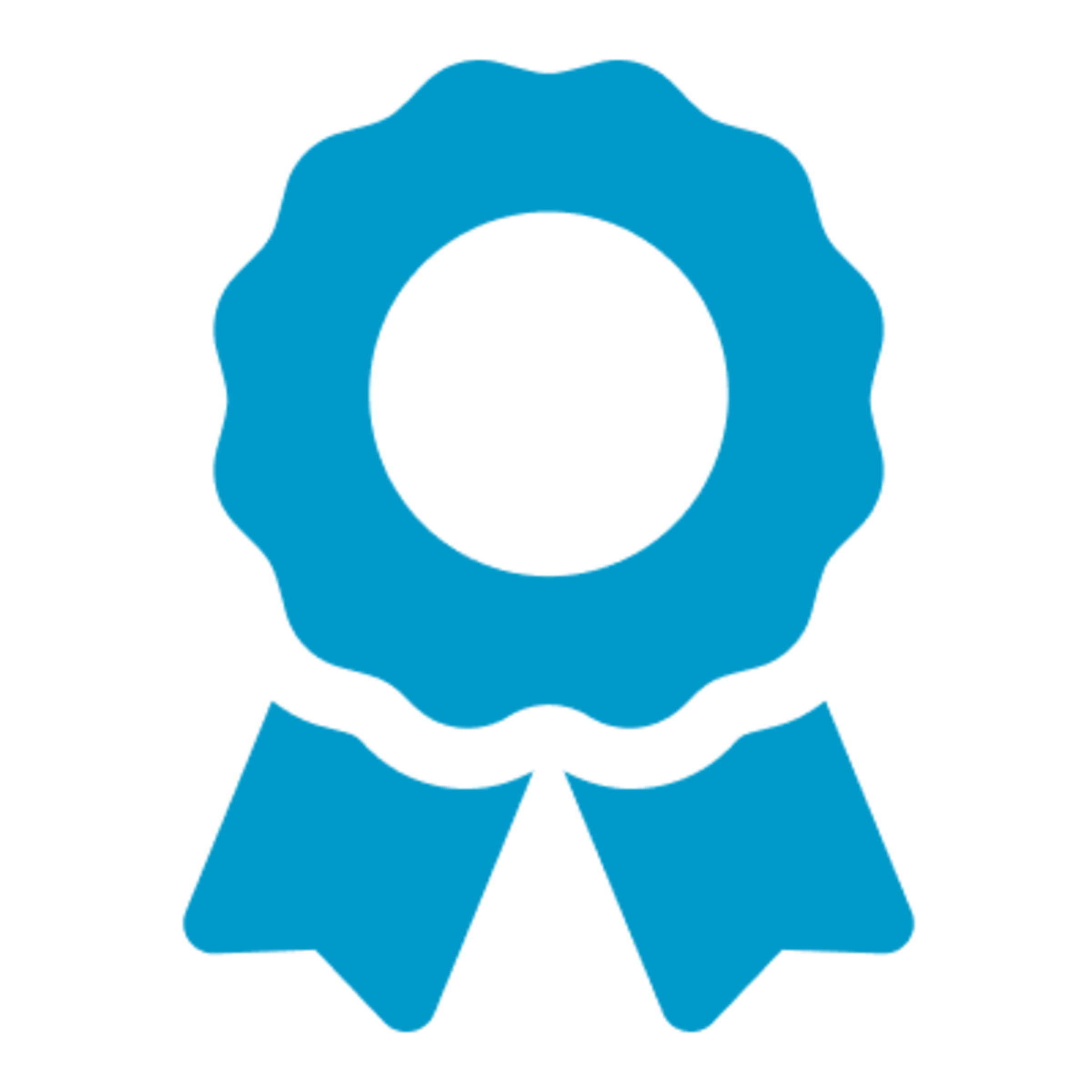Icon of a blue award ribbon