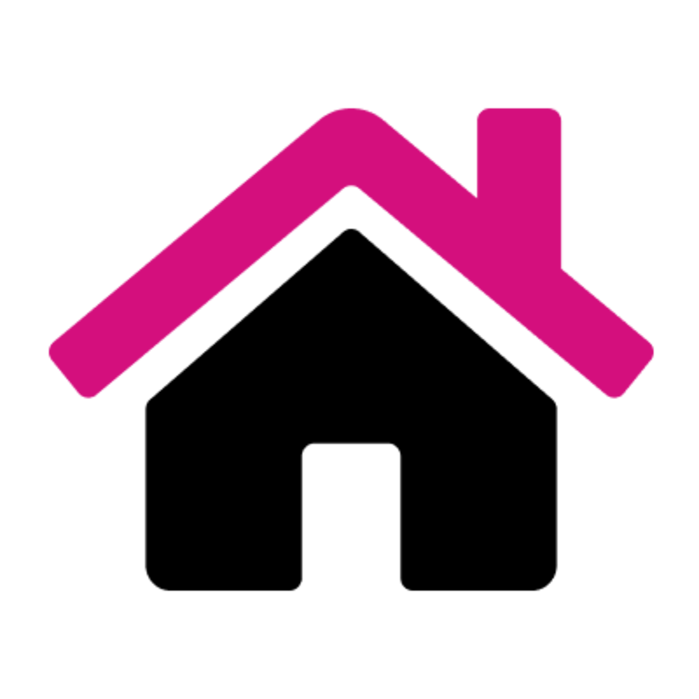 Icon of a house with pink roof