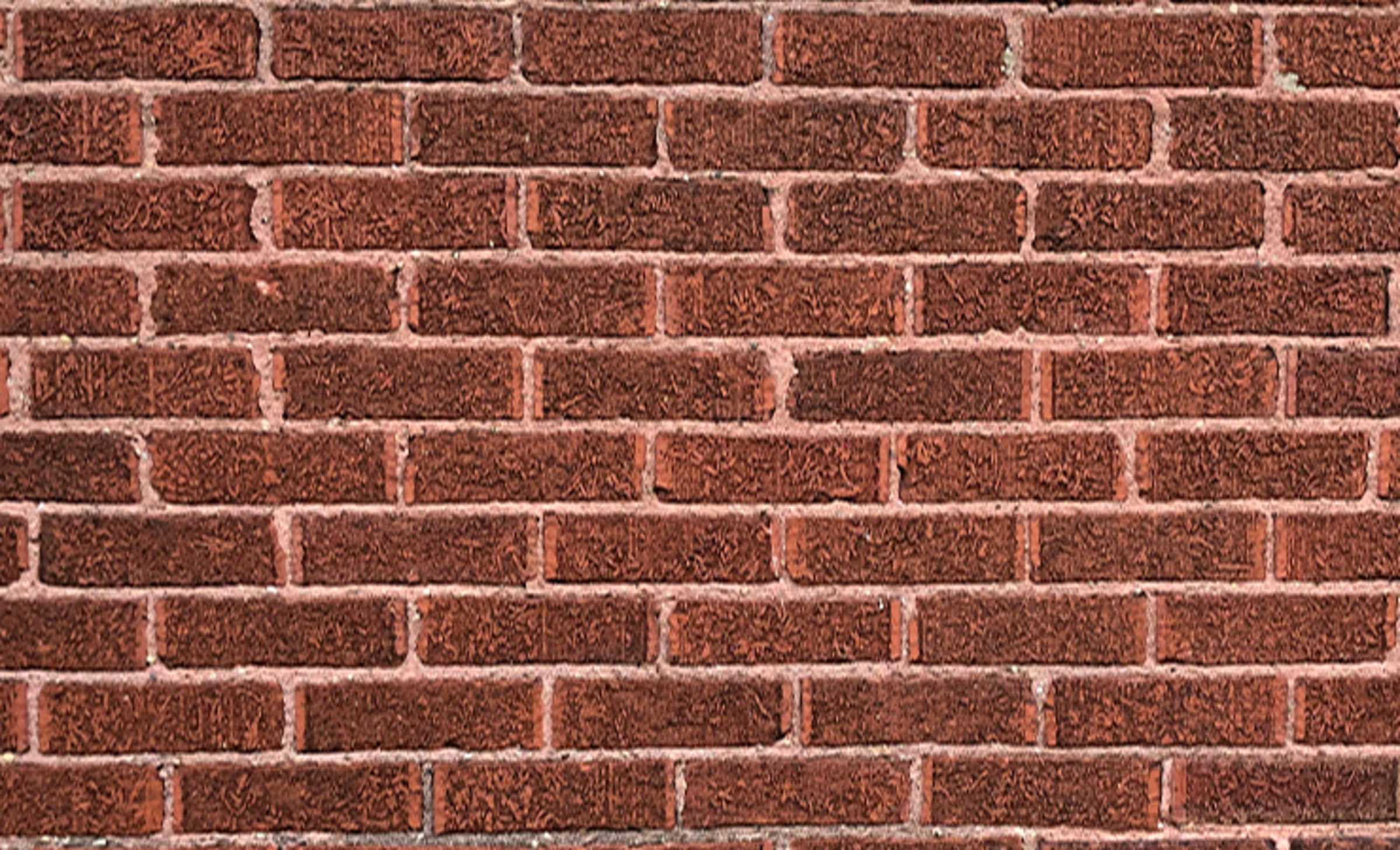 Closeup texture image of red bricks