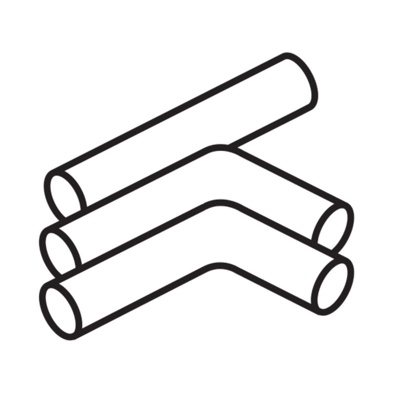 Icon representing industrial pipework insulation