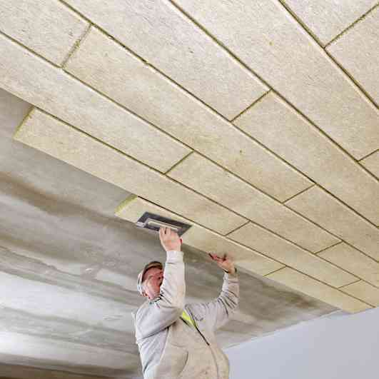 PAROC CGL 20cy kivivillalamellin asentaminen.