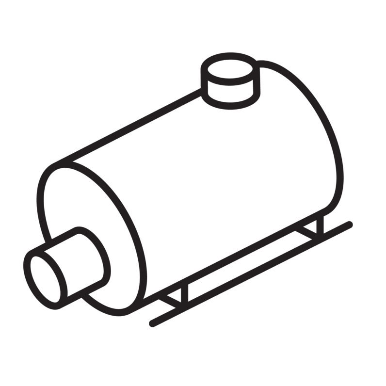 Icon representing industrial boiler insulation