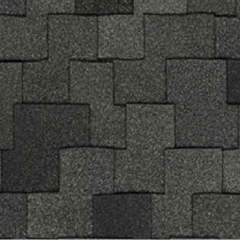 Woodmoor® Woodcrest® Granite shingles have an overall color of greenish dark gray that is achieved through a mix of various black, green and gray granules