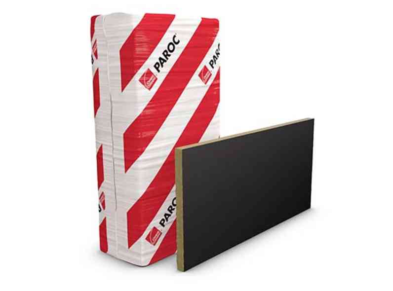 PAROC Šīs akmens vates plāksnes, kas sakrautas uz transporta paletes