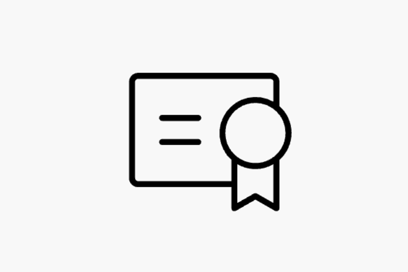Certifikat & Godkännanden ikon