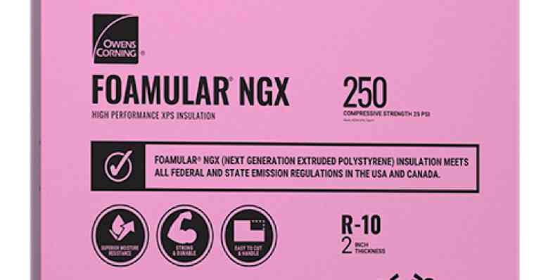 Owens Corning Foamular 250 NGX pink foam board
