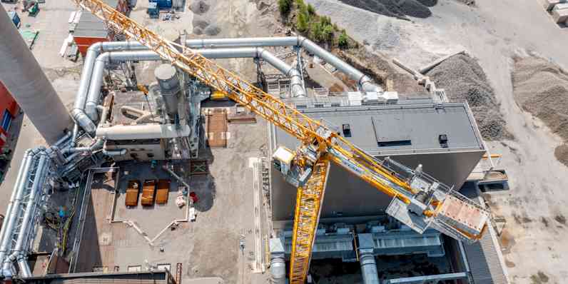 Oversigt over den elektriske ovn i Hällekis.