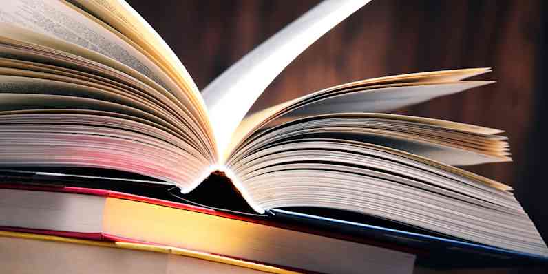 Photo of an open book