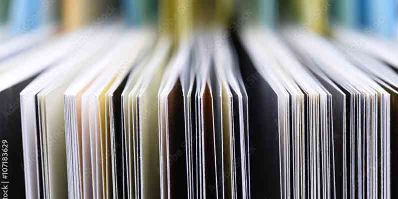 Photo of a stack of documents