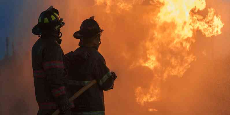Image of two fire fighters