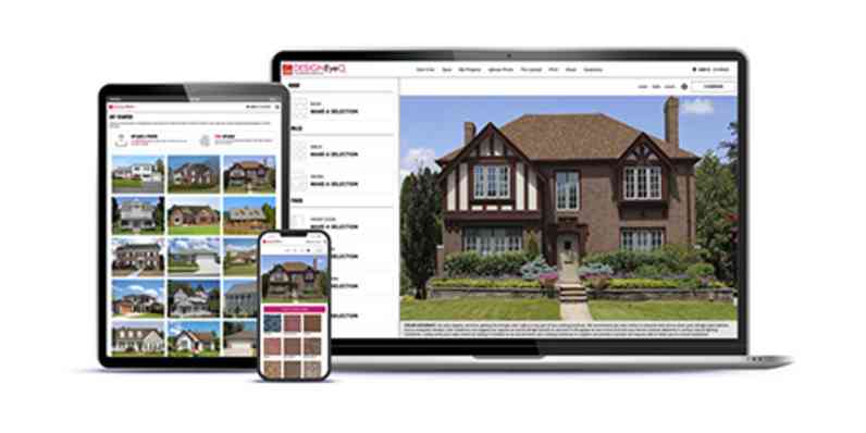 Owens Corning Design EyeQ® displayed on a laptop, tablet, and mobile phone