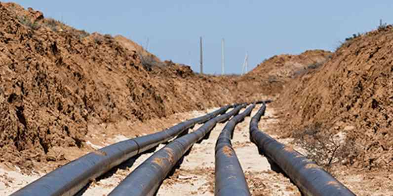 Underground gas piping